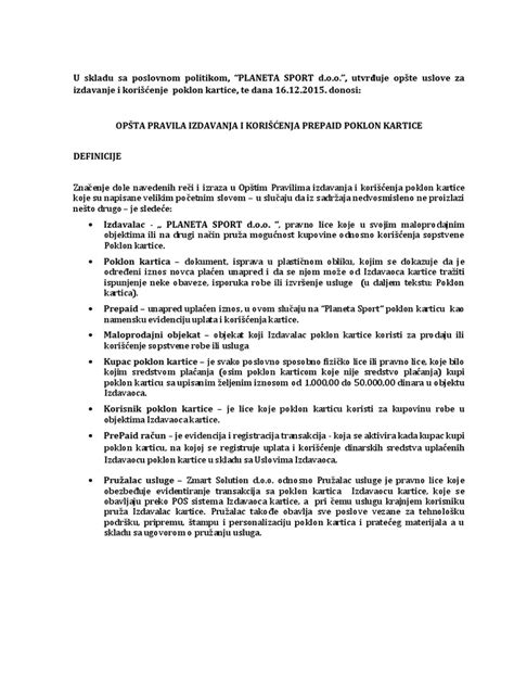 Uslovi korišćenja .